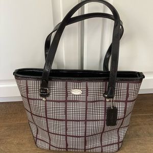 Coach Plaid Tote